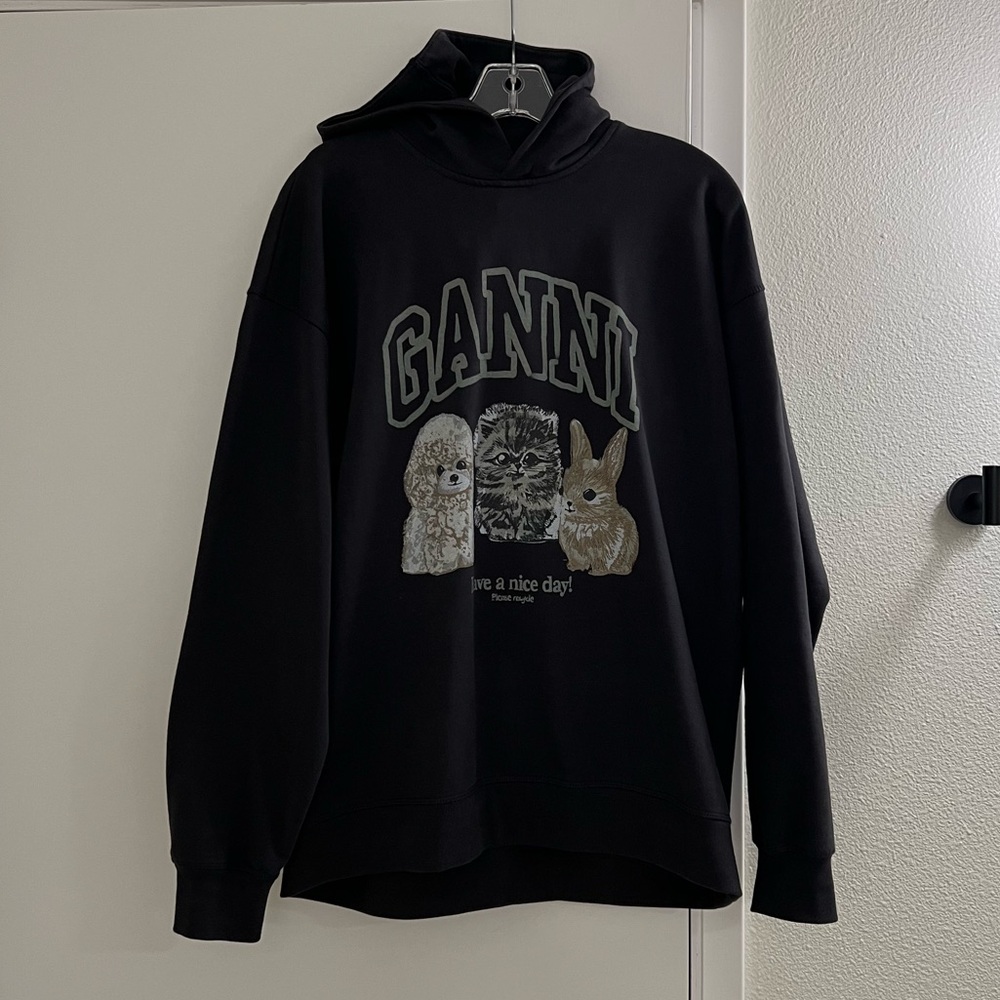 Ganni Black Casual Hoodie